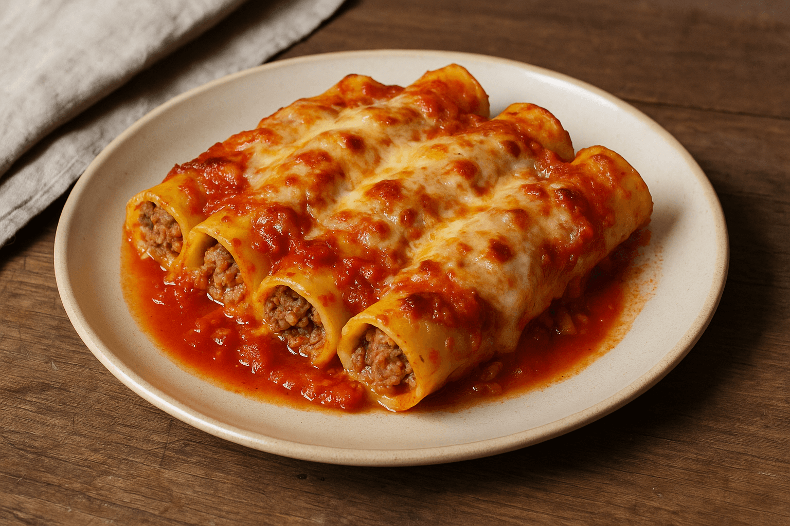 Įdaryti makaronai su faršu „Cannelloni“ – sultingi, kvapnūs ir sotūs
