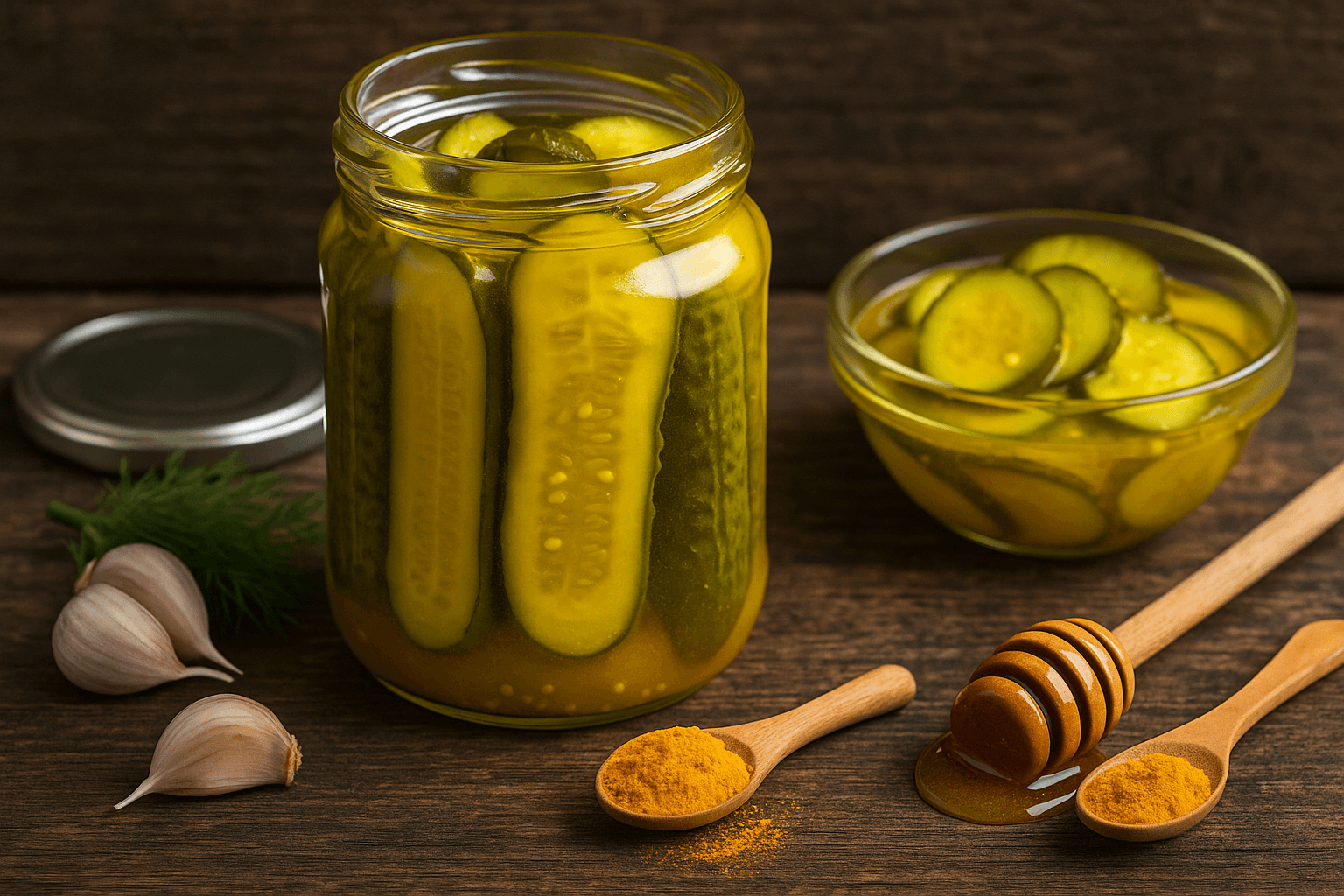 Agurkai su ciberžole ir medumi – originalus skonis