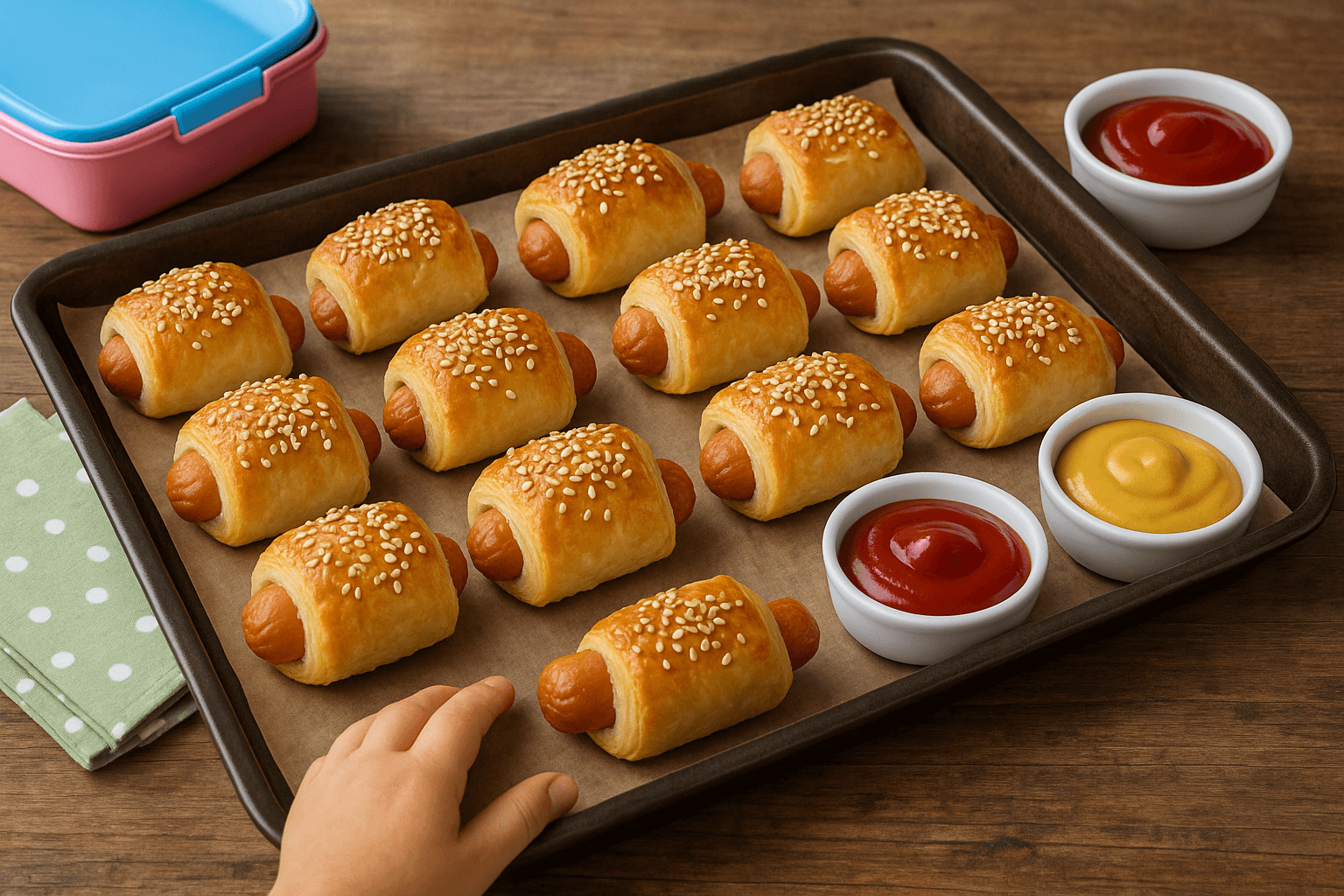 Bandelės su dešrele – vaikų mėgstamiausias užkandis