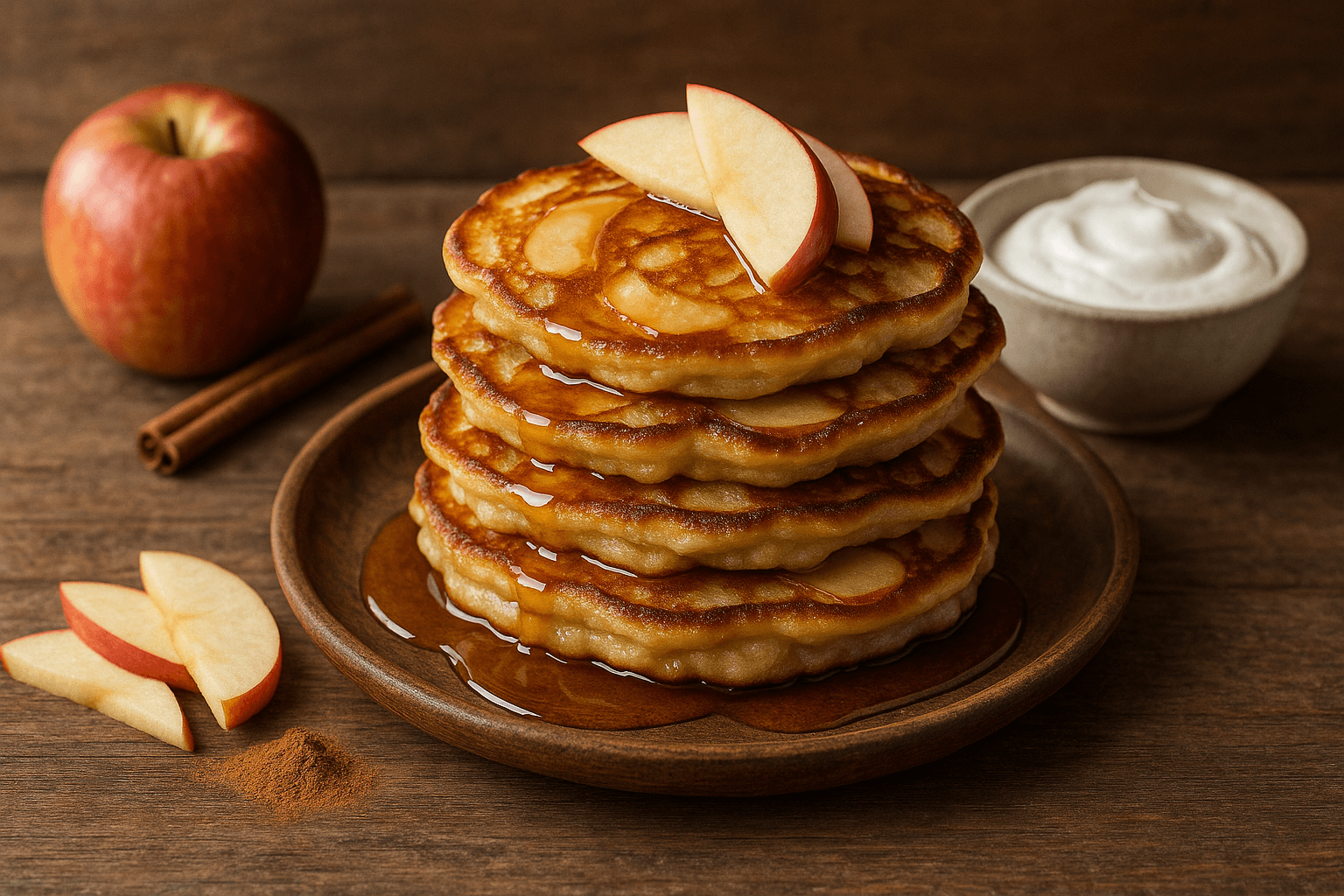 Blynai su obuoliais – rudens pusryčių klasika