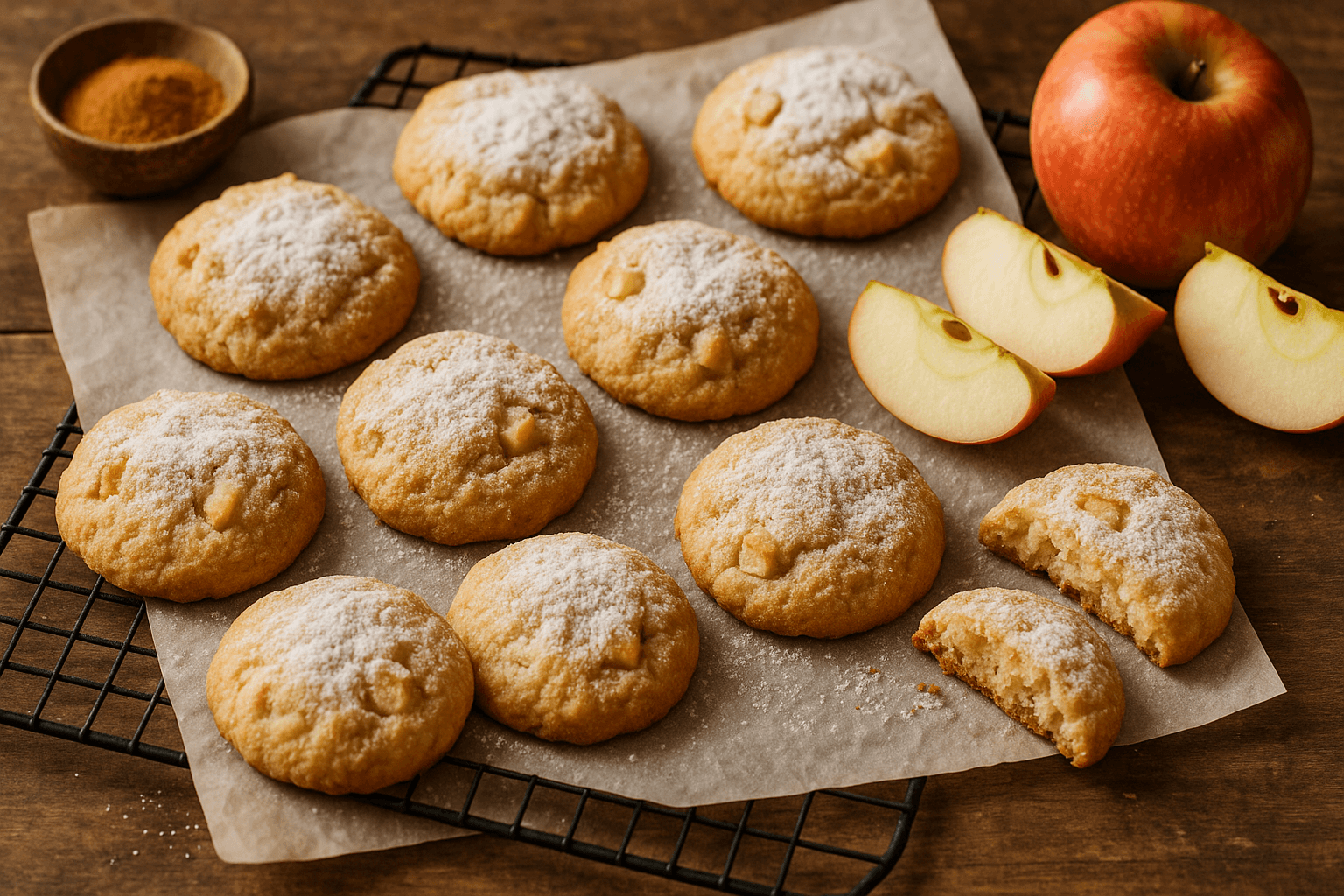 Obuolių sausainiai – saldūs, bet gaivūs