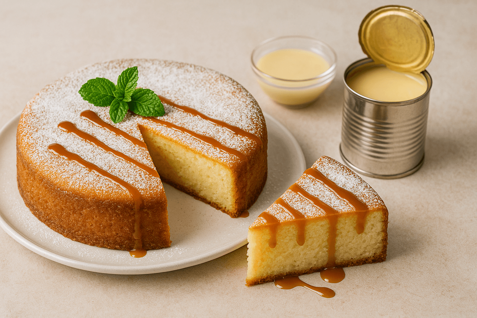 Pyragas su kondensuotu pienu – saldus, bet ne per saldus