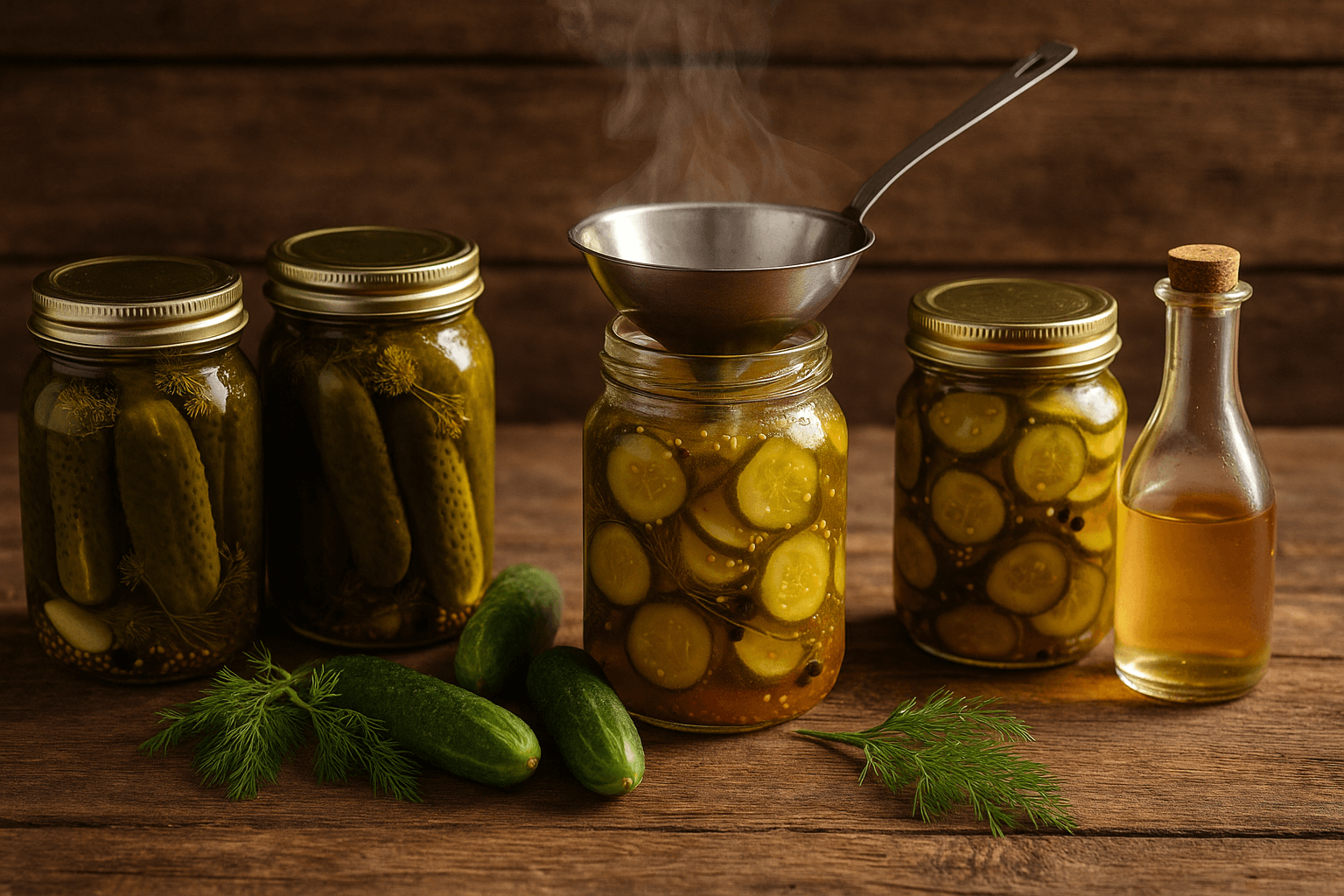 Saldžiarūgščiai marinuoti agurkai stiklainiuose