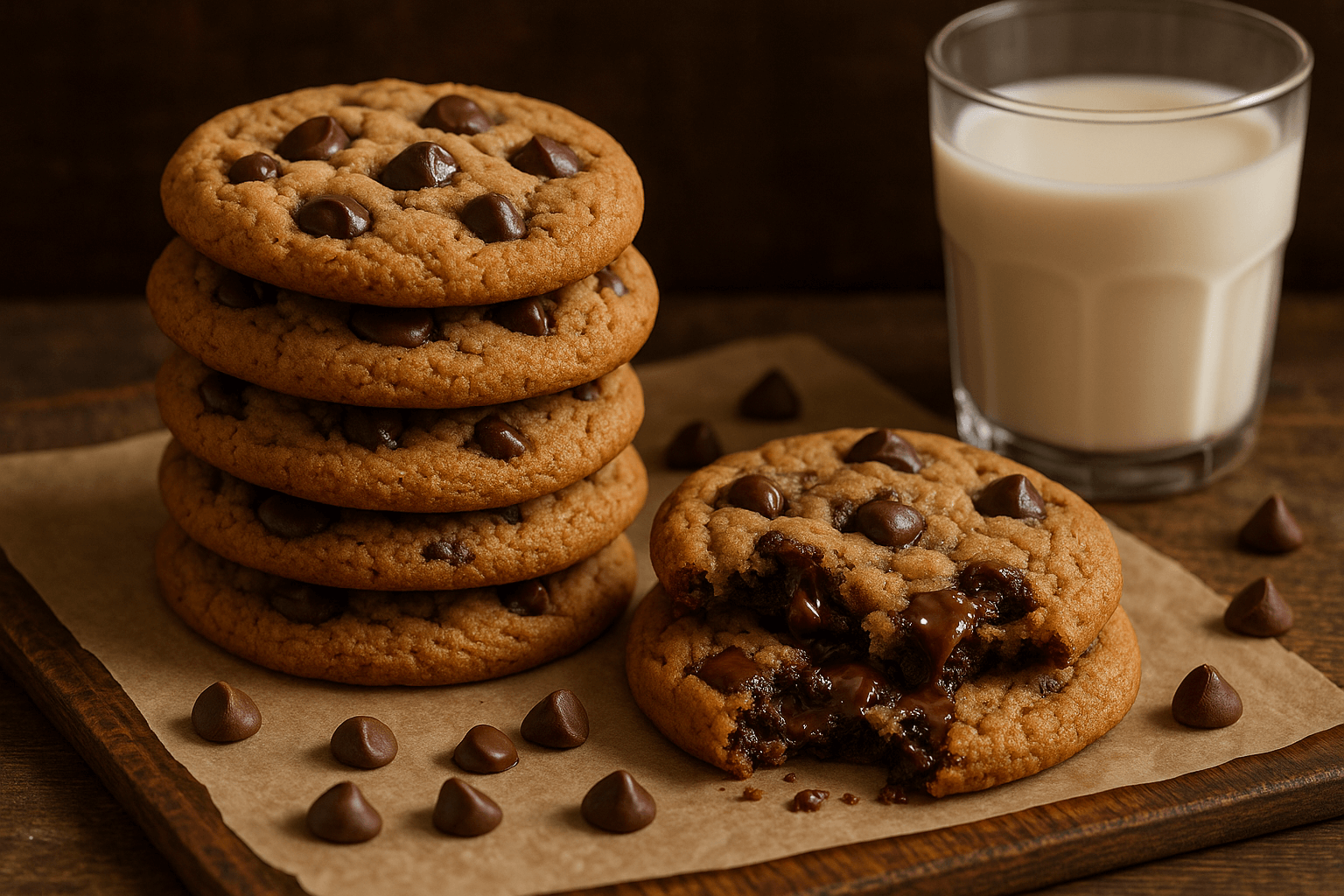 Sausainiai su šokolado gabaliukais – traškūs krašteliai, minkštas vidus