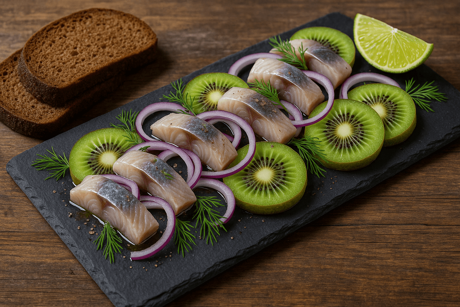 Silkė su kiviais – drąsus ir netikėtas derinys