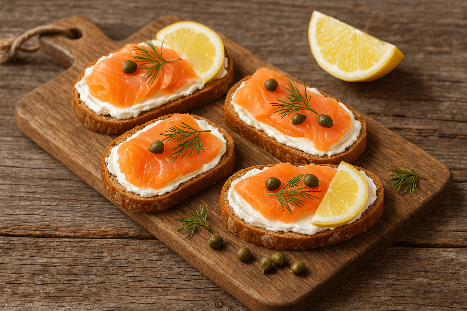 Sumuštiniai su lašiša ir tepamu sūriu