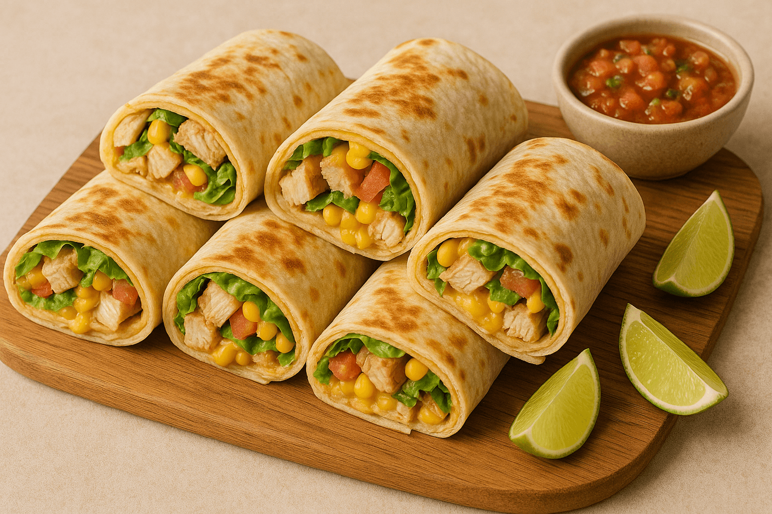 Vištienos tortilijos su sūriu – greitas užkandis