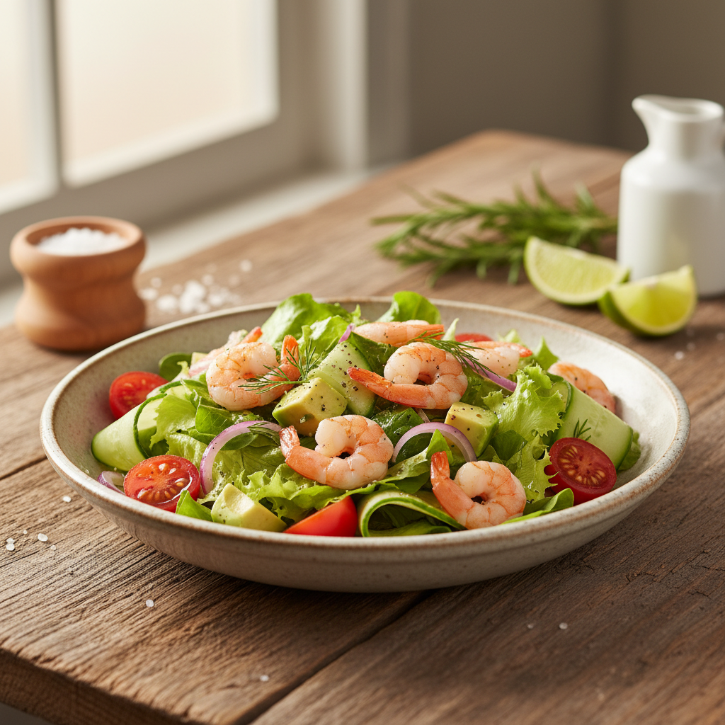 Gaivios ir lengvos salotos su krevetėmis: paprastas receptas kiekvienai dienai