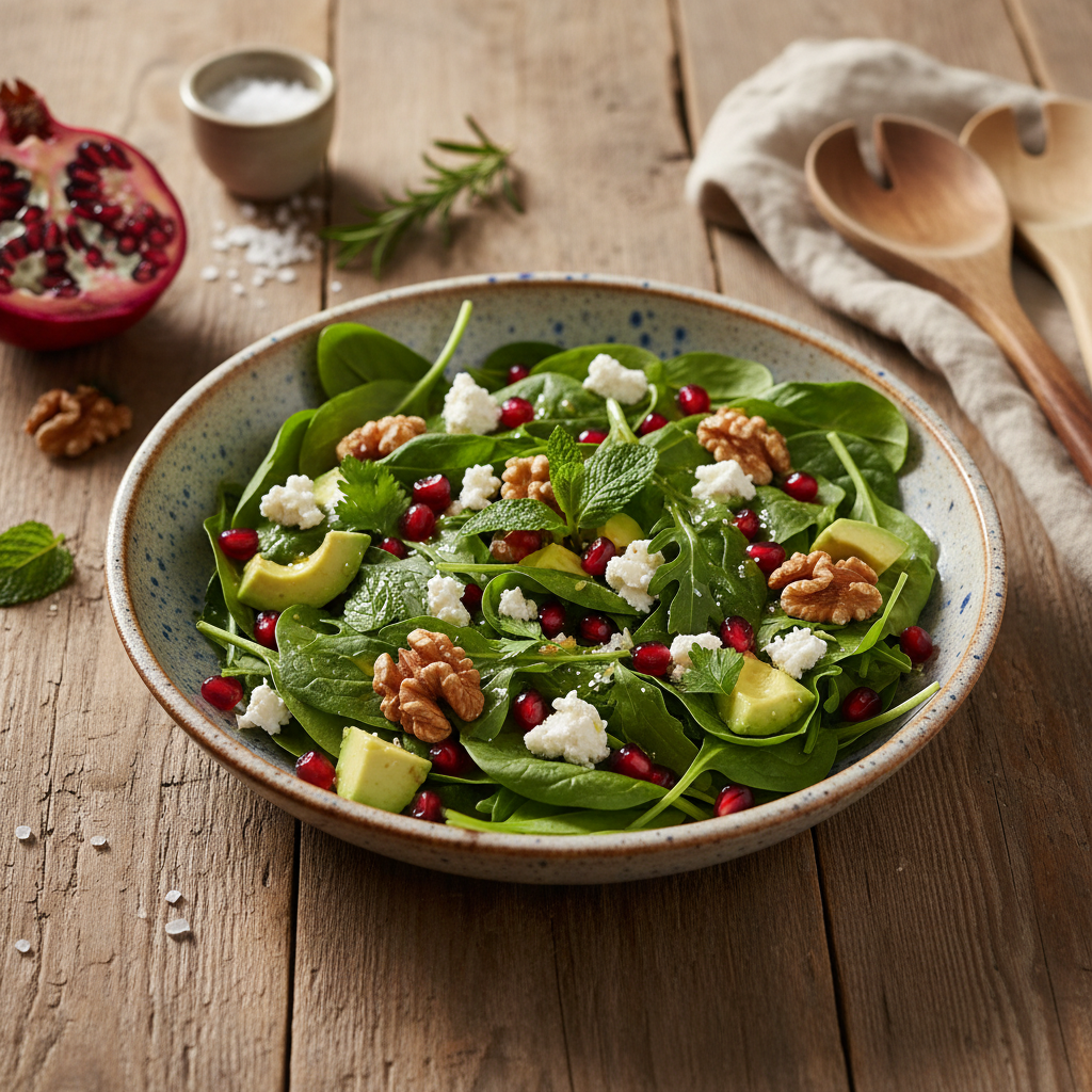 Gaivios ir spalvingos salotos su granatais: paprastas, bet įspūdingas receptas