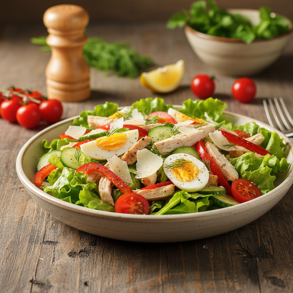 Gardus ir paprastas rūkytos vištienos salotų receptas, kuris patiks visai šeimai