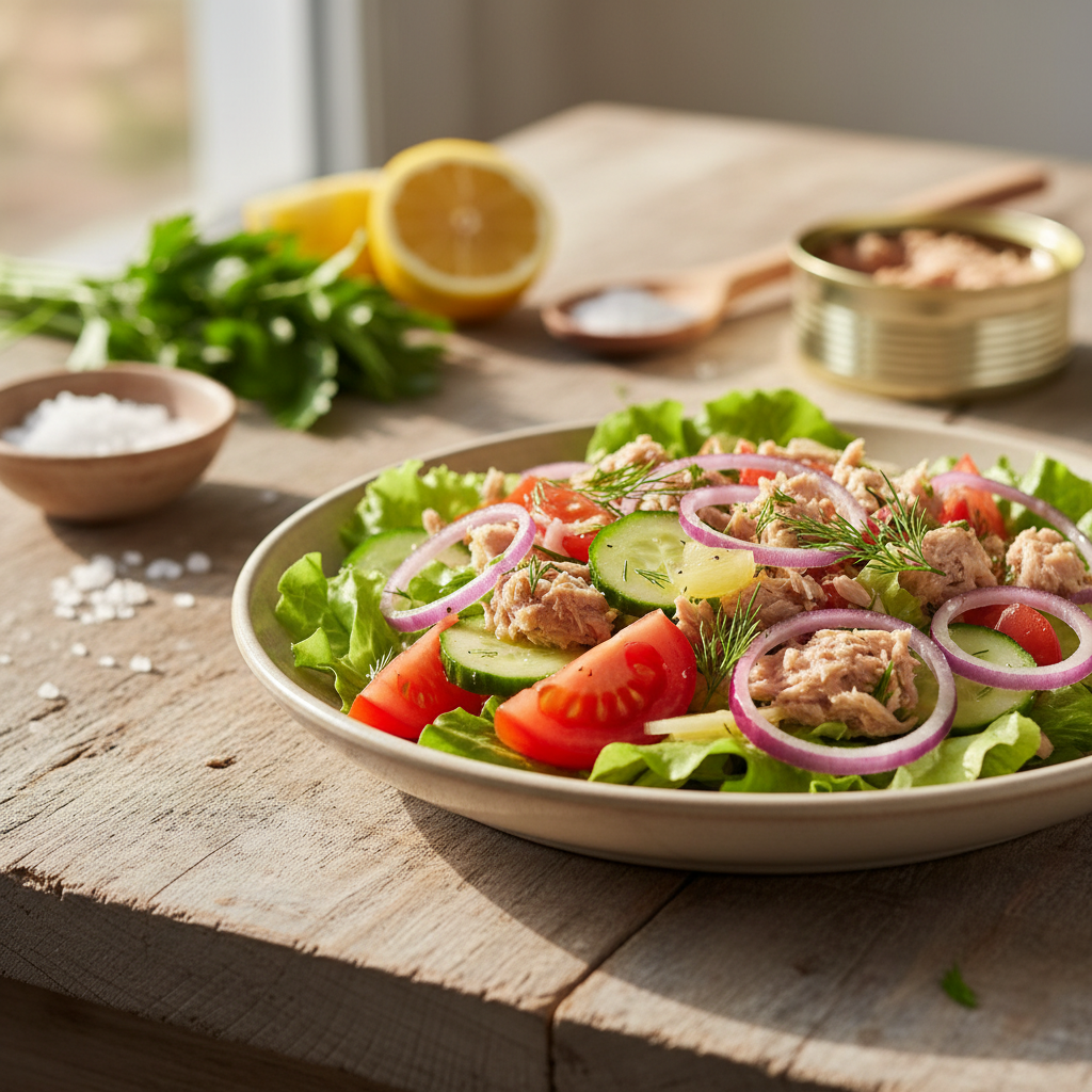 Greitas ir skanus salotos su tunu receptas: pietums ar vakarienei per kelias minutes