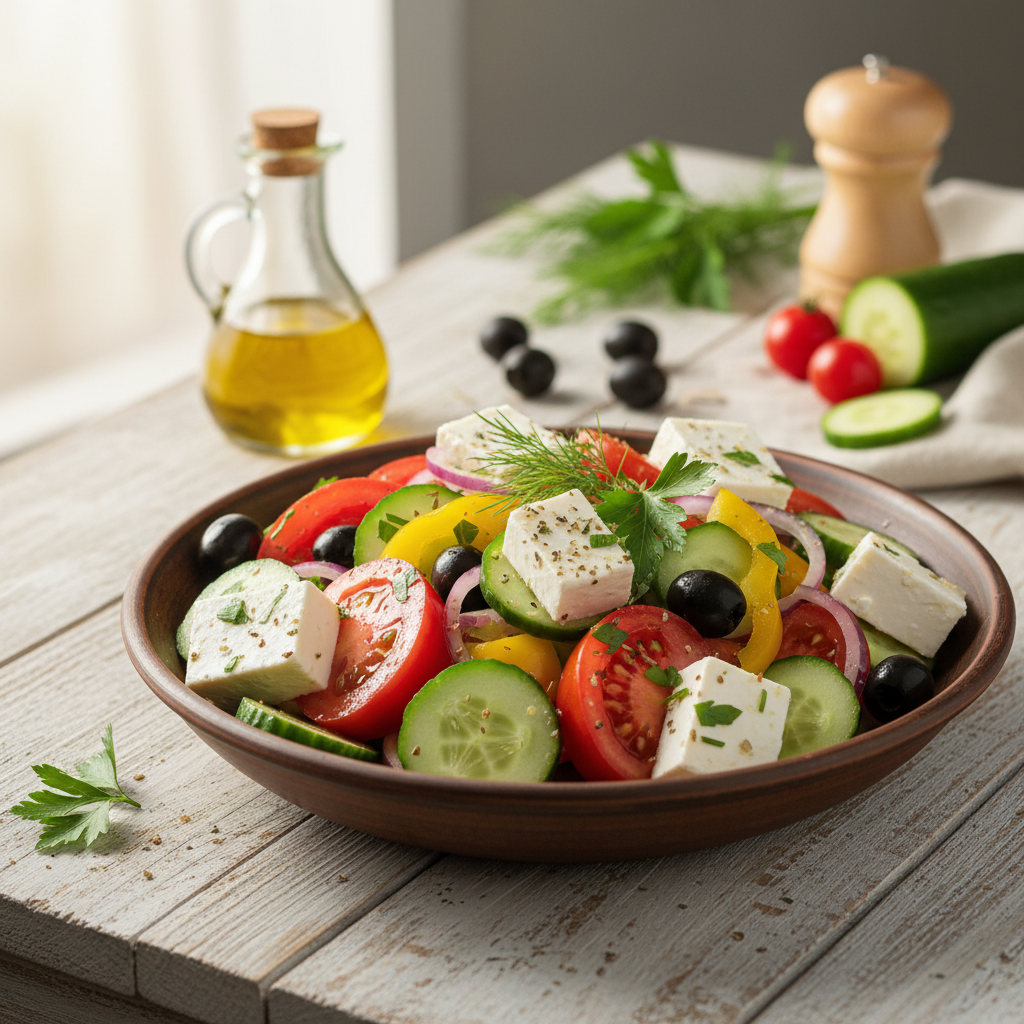 Greitas ir skanus salotų su feta sūriu receptas, kuris patiks visai šeimai