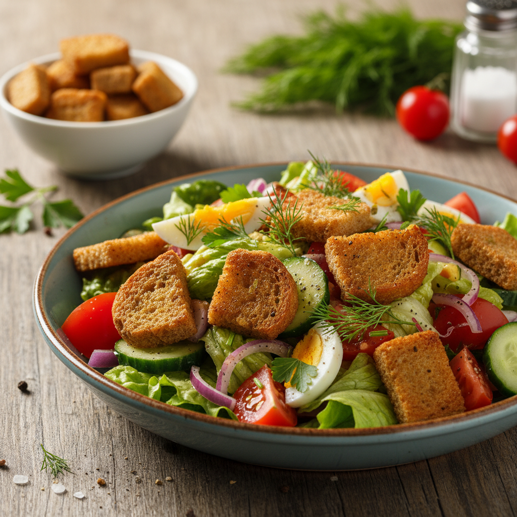 Išbandykite gardžias mišraines su kepta duona: paprastas ir sotus receptas vakarienei