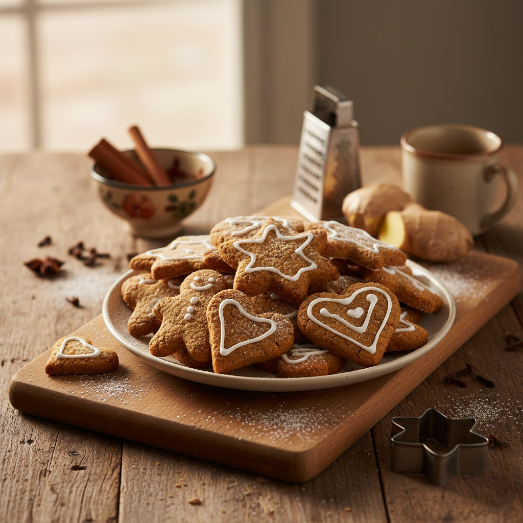 Lengvai paruošiamas imbierinių sausainių receptas, kuris sušildys žiemos vakarais