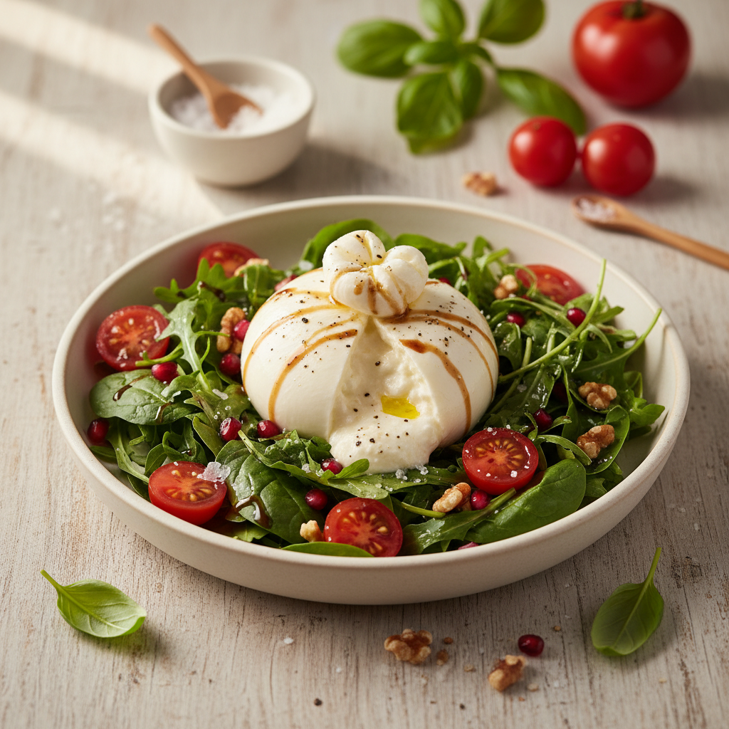 Lengvas ir gaivus burratos salotų receptas: skonis, kuris nustebins net gurmanus