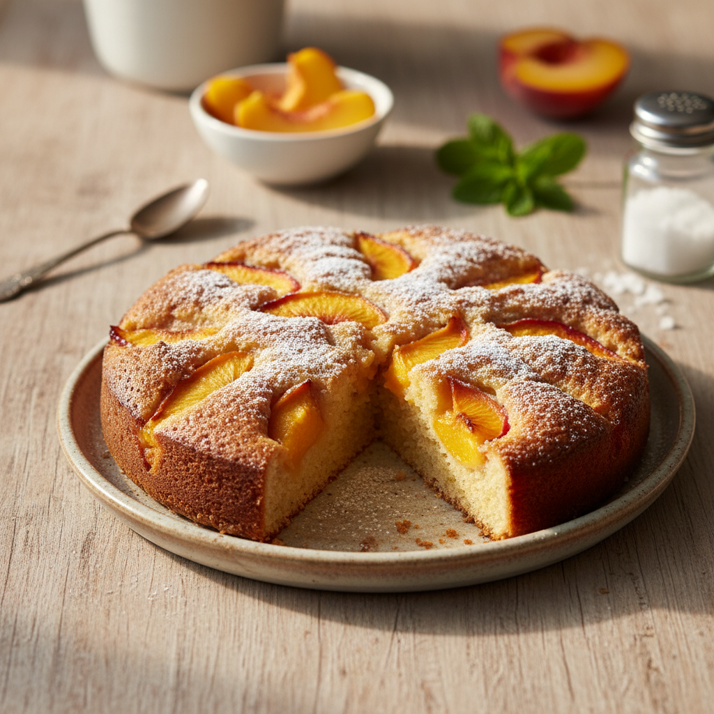 Lengvas ir gaivus pyragas su persikais: receptas, kuris patiks visai šeimai