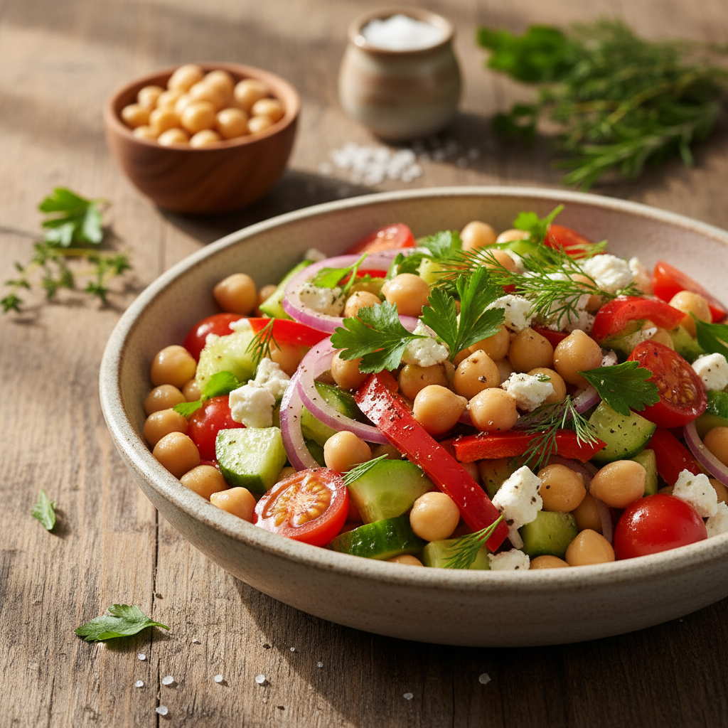 Lengvas ir maistingas avinžirnių salotų receptas: puikus pasirinkimas greitiems pietums