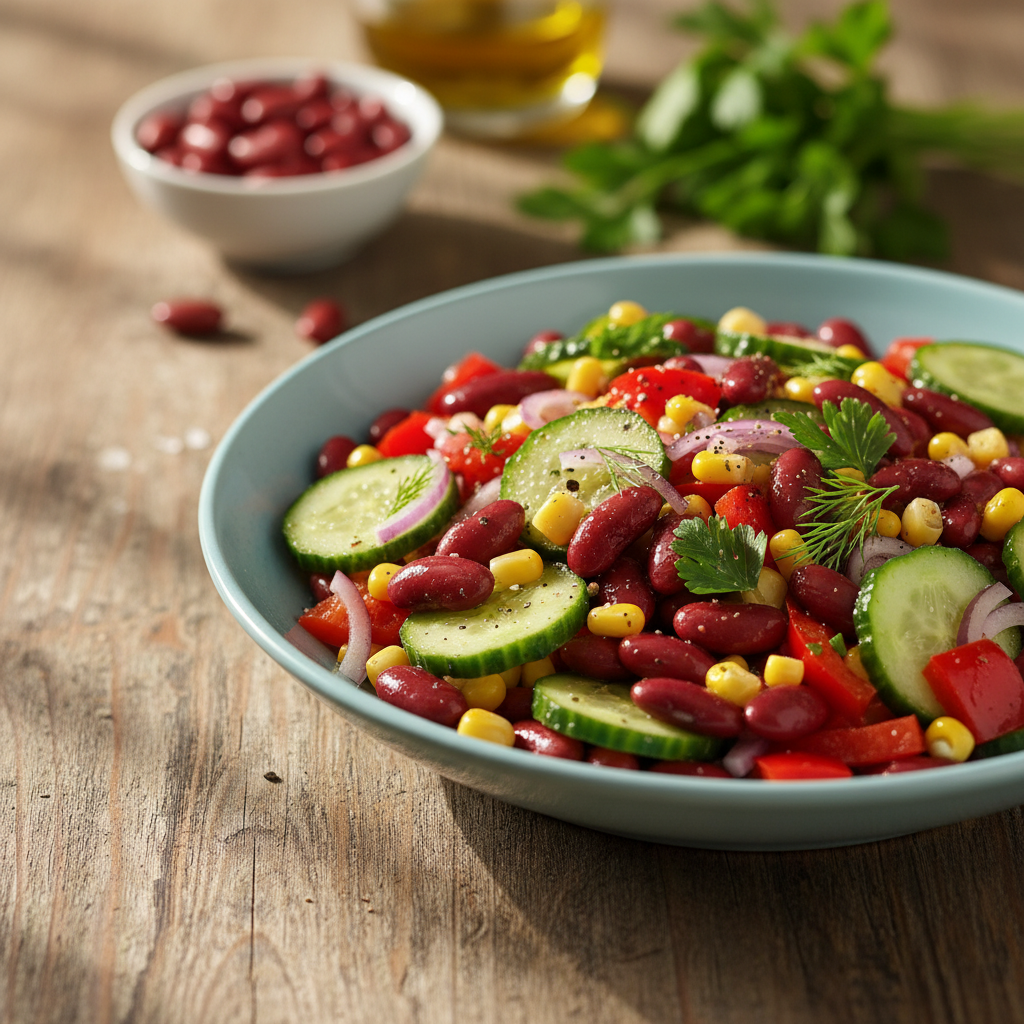 Lengvas ir skanus pupelių mišrainės receptas: kaip paruošti gardų patiekalą vos per kelias minutes