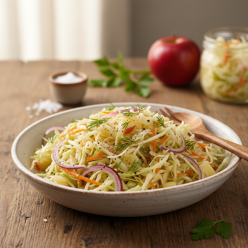 Lengvas ir skanus raugintų kopūstų salotų receptas: patiks visai šeimai