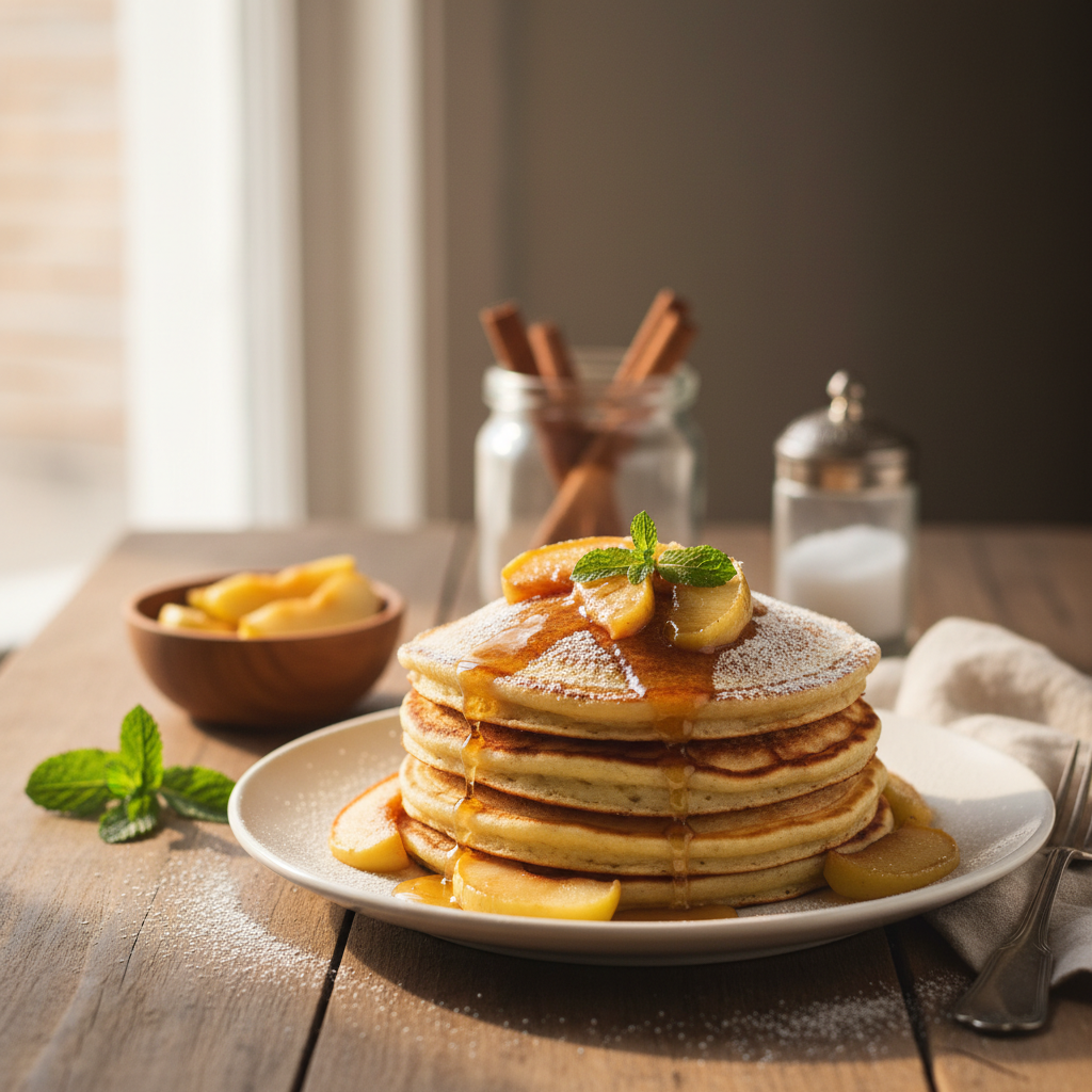 Naminiai blyneliai su obuoliais: paprastas ir gardus receptas pusryčiams