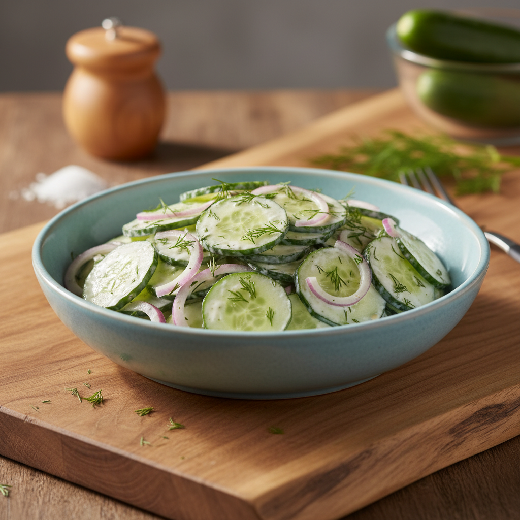 Paprasčiausias agurkų salotų receptas: gaivus skonis vasaros pietums