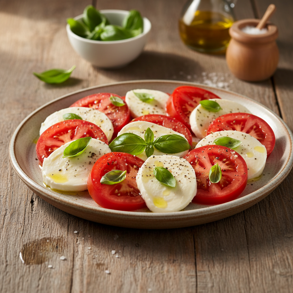 Paprastas ir gaivus mocarelos su pomidorais receptas, kurį paruošite per kelias minutes