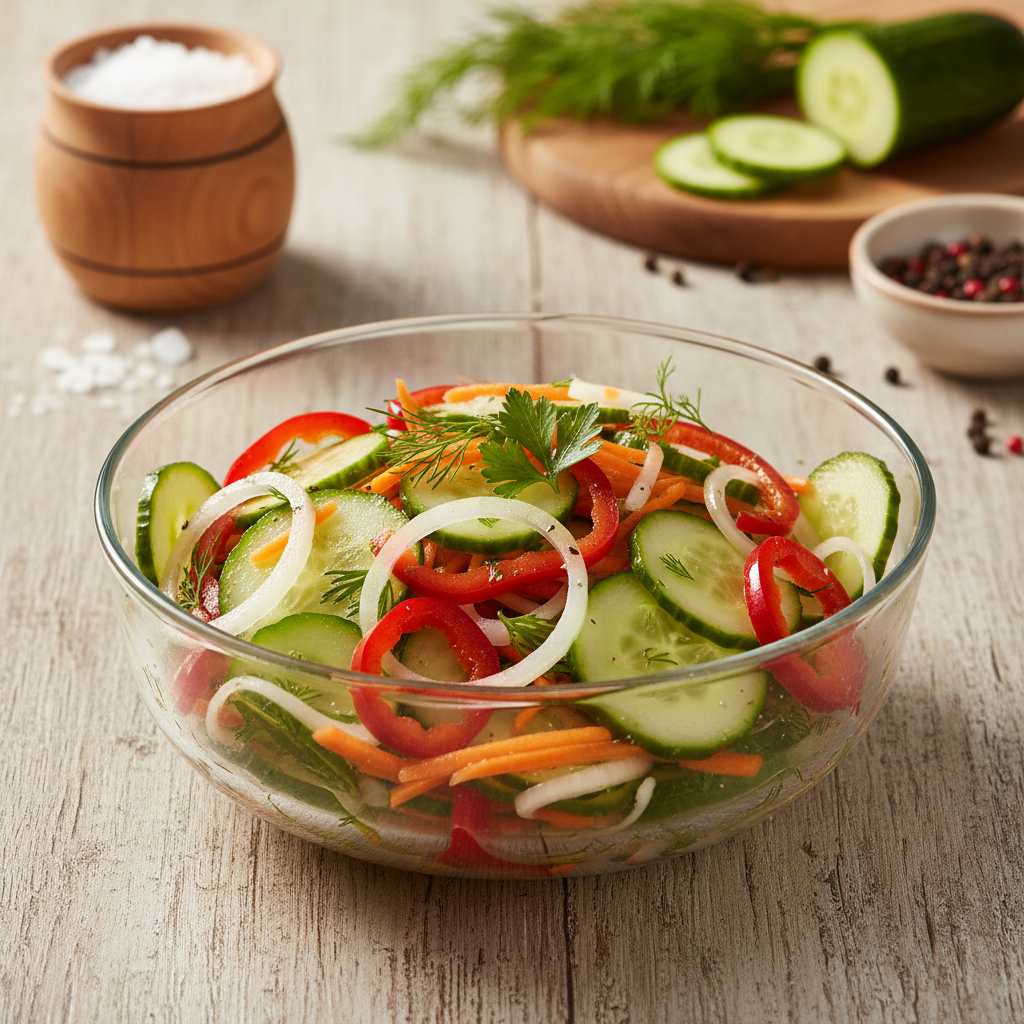 Patikimas agurkų salotų receptas žiemai: skonis primins vasarą