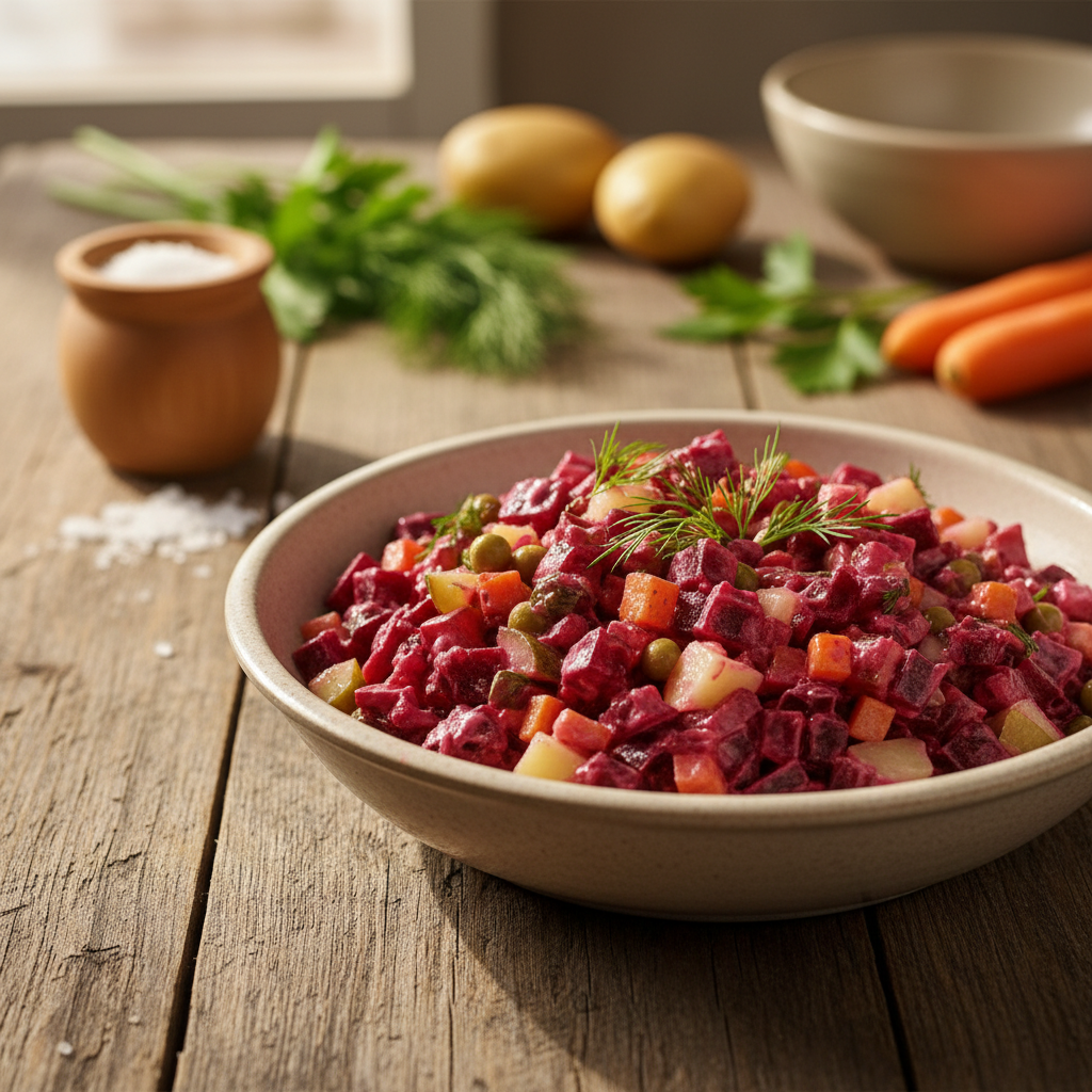 Tobulas burokėlių mišrainės receptas: kaip paruošti klasikinį patiekalą kiekvienai progai