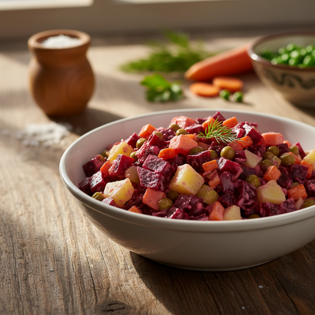 Tobulas raudonosios mišrainės receptas: kaip paruošti klasikinį šventinį patiekalą