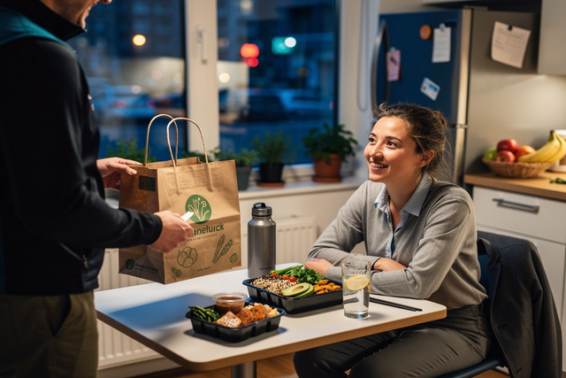 Sveikesni maisto užsakymo pasirinkimai po ilgos dienos