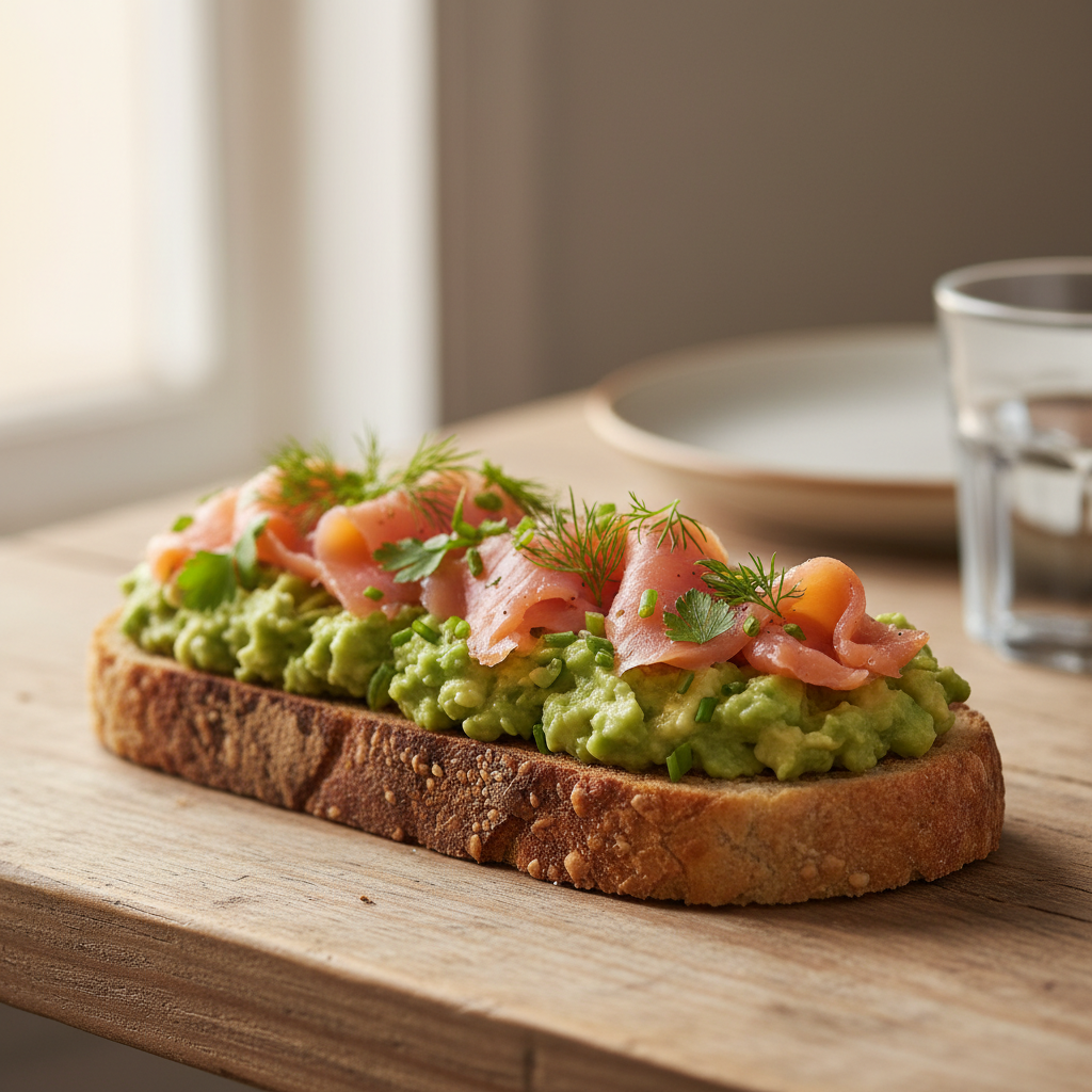 Gardžioji avokadų užtepėlė su lašiša: tobulas pusryčių receptas