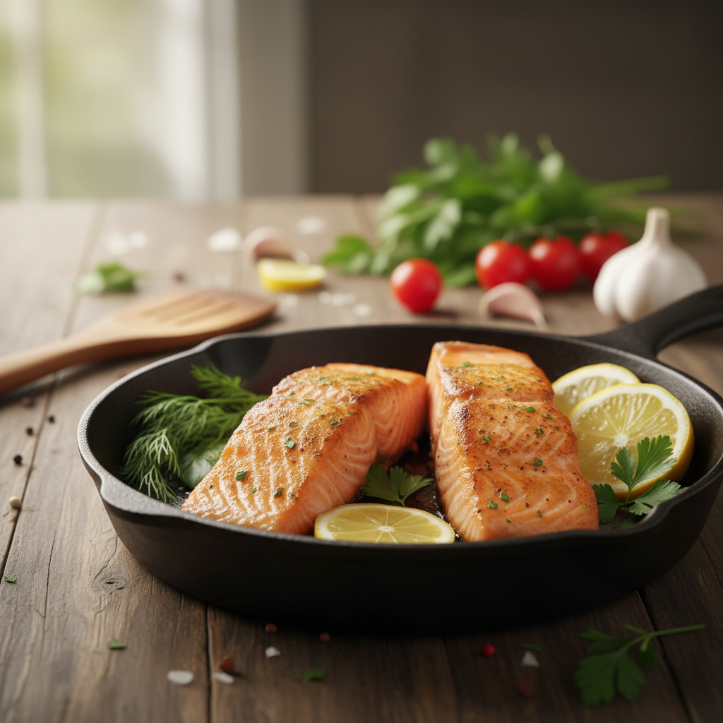 Kaip tobulai iškepti lašišą keptuvėje? Šefo patarimai