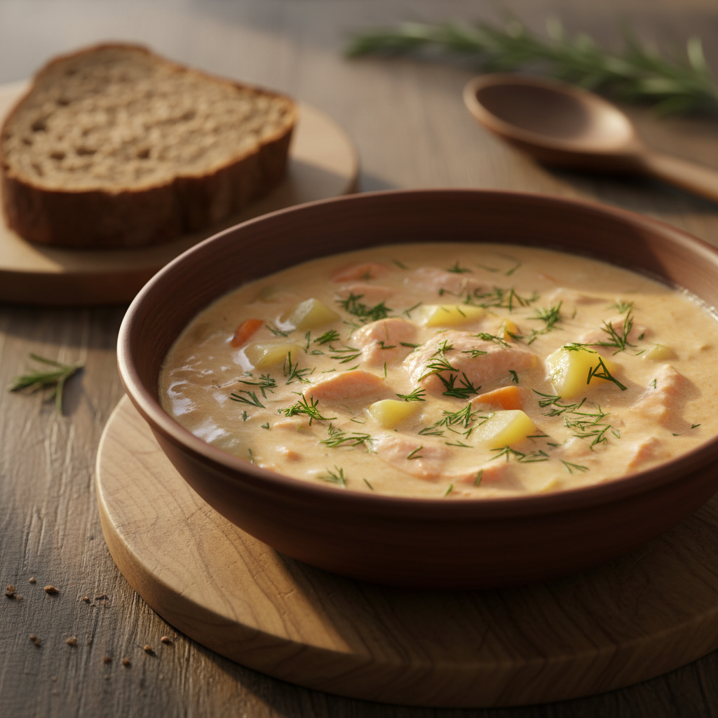 Kreminė lašišos žuvienė: paprastas ir greitas receptas