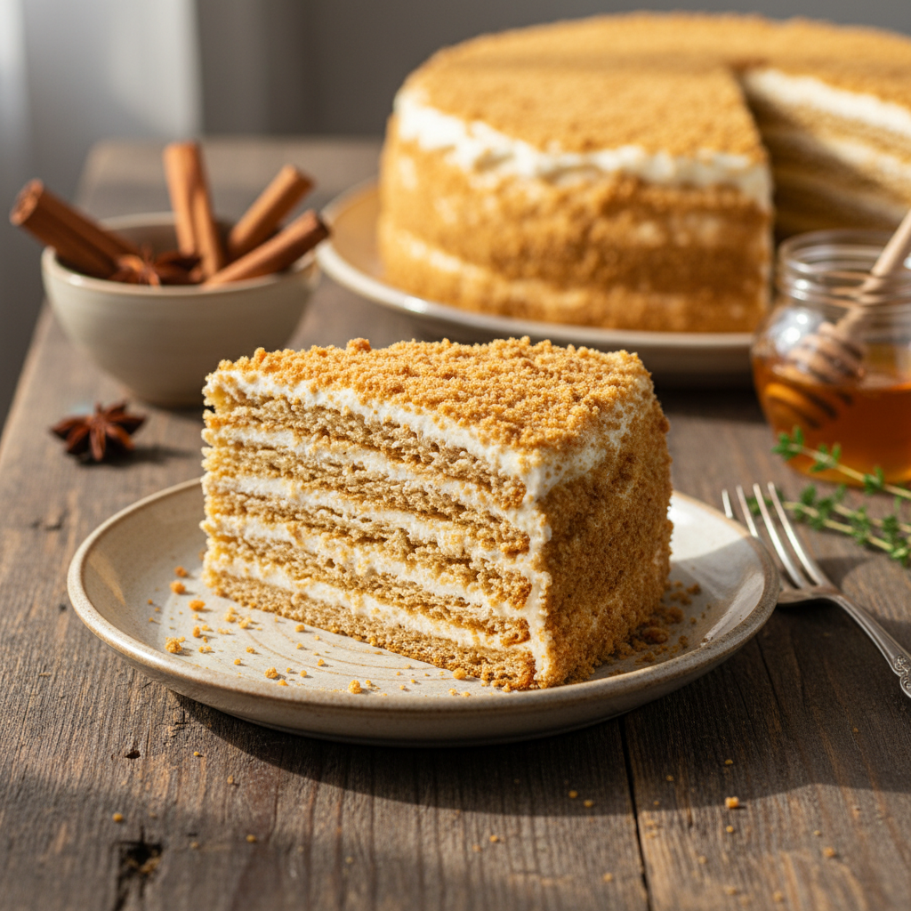 Medaus tortas: klasikinis receptas nustebinti artimuosius