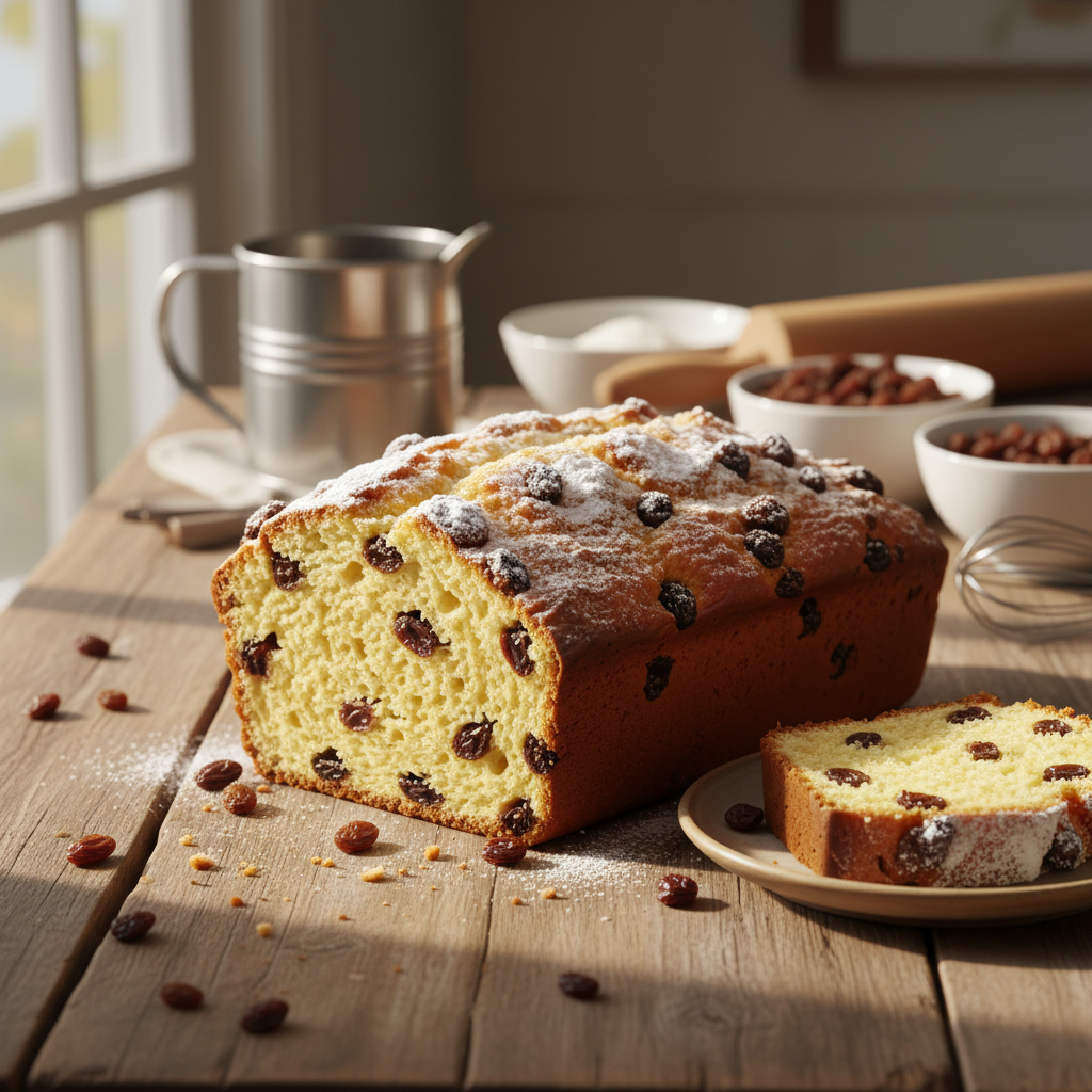 Nostalgiškas keksas su razinomis: patikrintas receptas