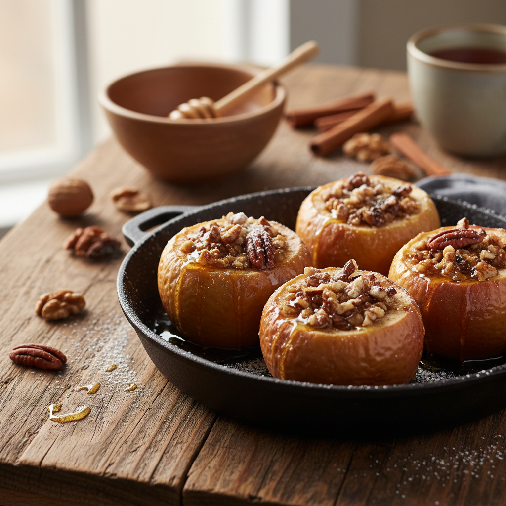 Orkaitėje kepti obuoliai: greitas ir jaukus desertas