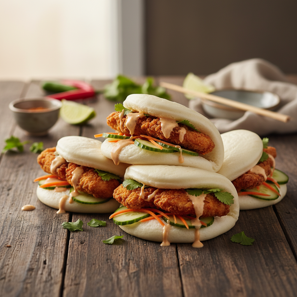 Savaitgalio hitas: purios „Gua bao“ bandelės su vištiena