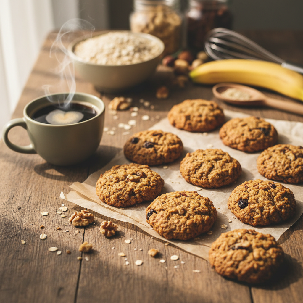 Tobulas desertas: avižiniai sausainiai be miltų ir cukraus
