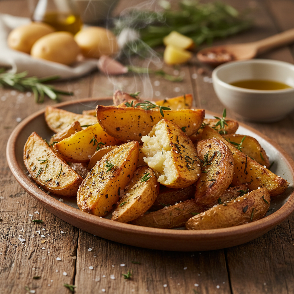 Tobulas priedas prie šaltibarščių: orkaitėje keptos bulvės