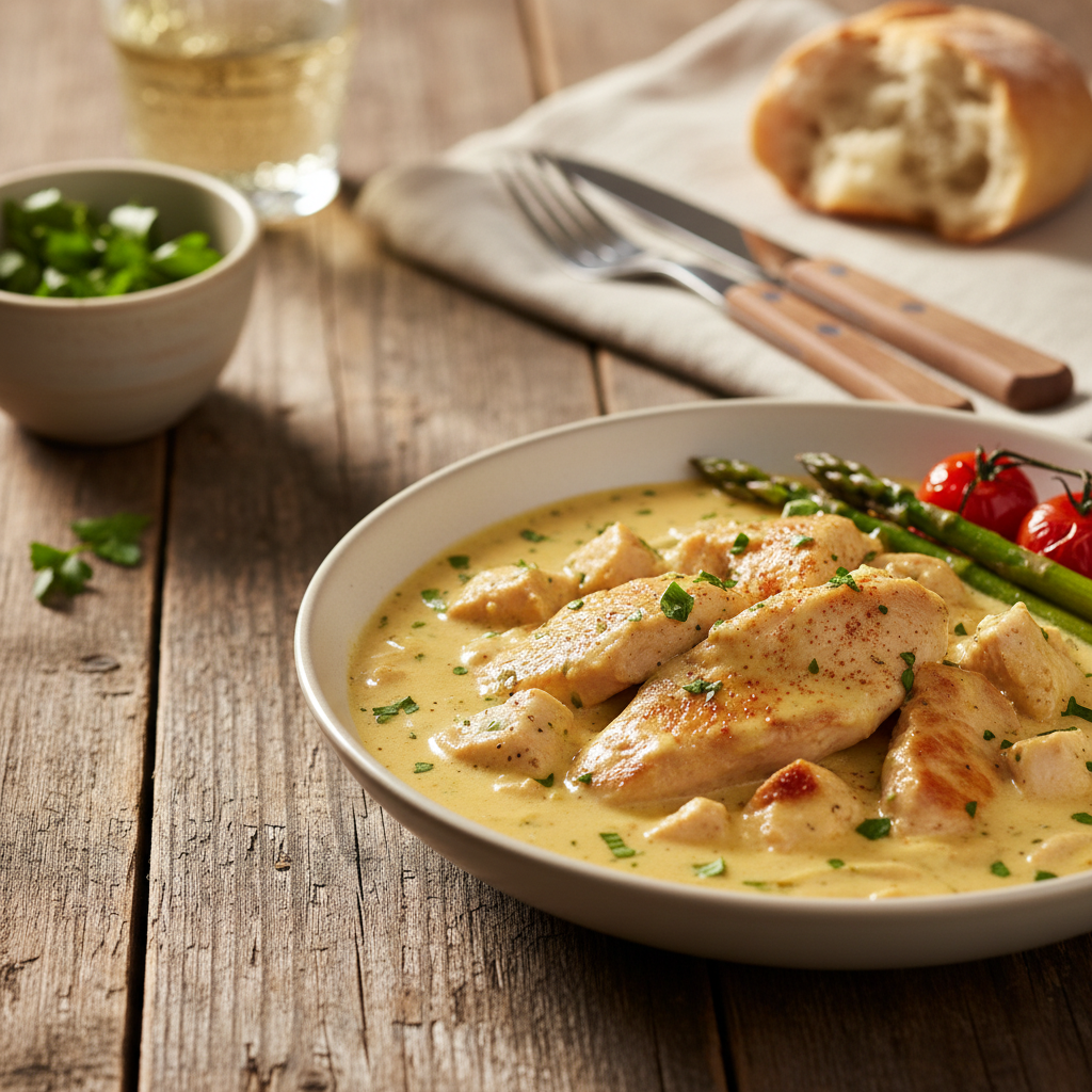 Vištiena grietinėlės padaže: greitas receptas vakarienei