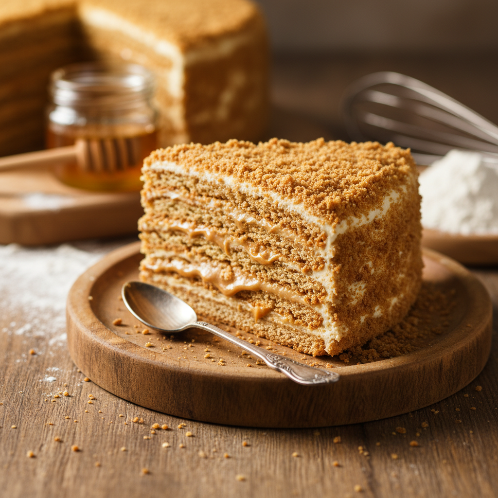 Tobulas medaus tortas: receptas, kuris tirpsta burnoje